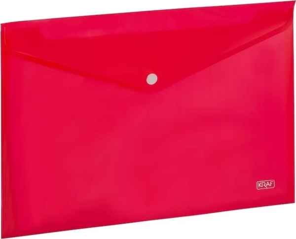 Kraf 1209 Kırmızı Çıtçıtlı A4 Dosya (12 li Paket) - Image 1