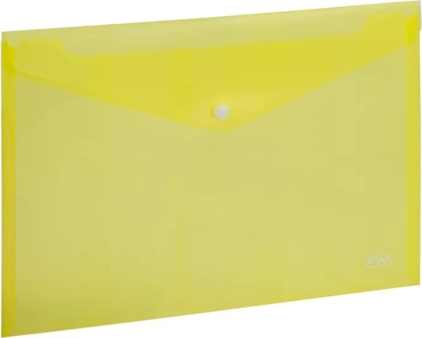 Kraf 1209 Sarı Çıtçıtlı A4 Dosya (12 li Paket) - Image 1