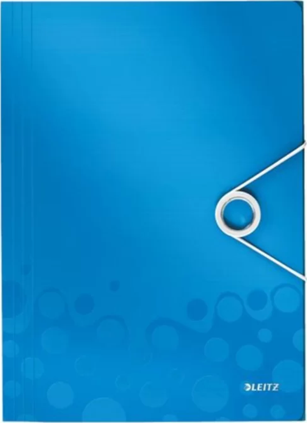 LEİTZ 4599 ACTİVE WOW İNCE LASTİKLİ DOSYA METALİK MAVİ - Image 1