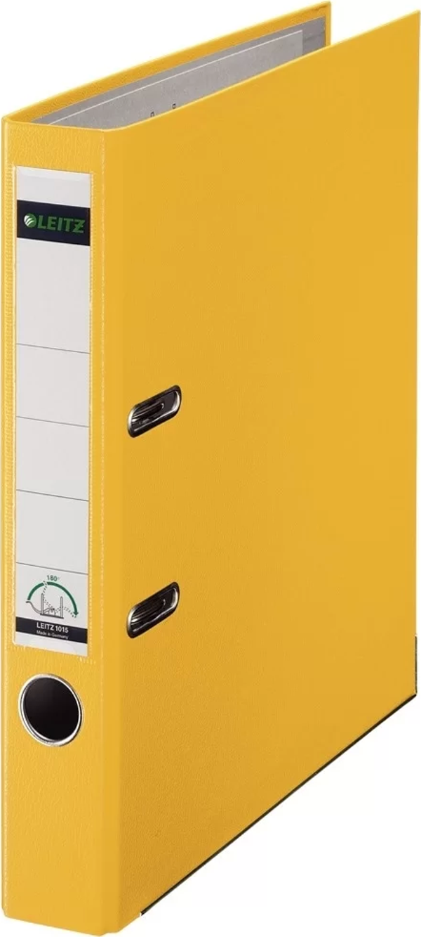 Leitz 1015 Sarı Dar Plastik Klasör - Image 1