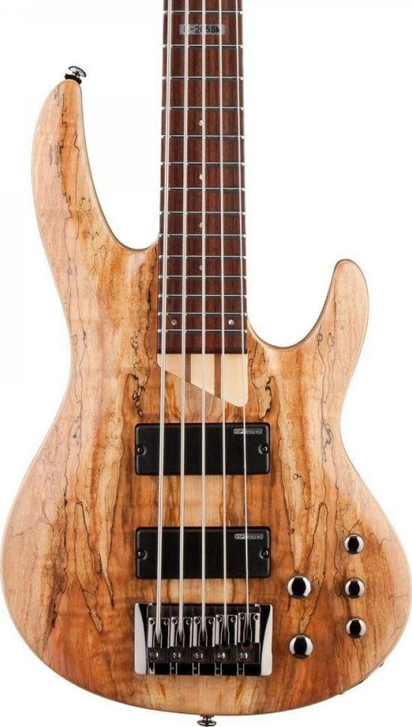 ESP LTD B-205 Spalted Maple Natural Bas Gitar - Image 1