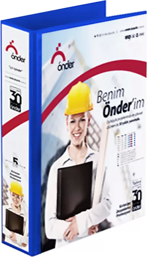 ÖNDER 2015-6 4 HALKALI D MEKANİZMALI KLASÖR A4 50mm LACİVERT - Image 1