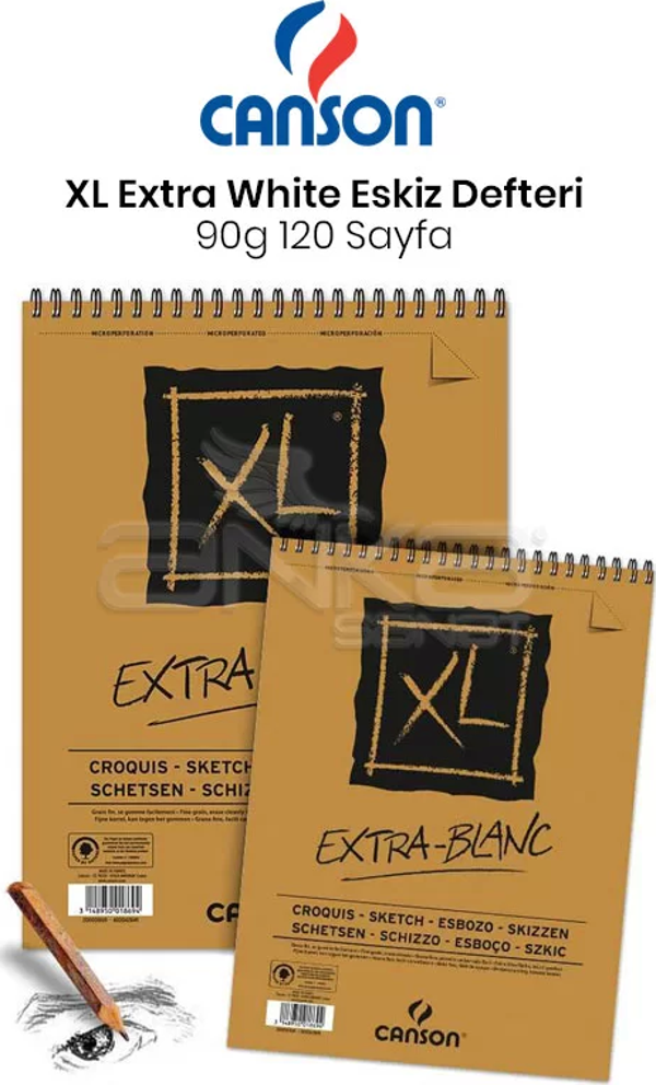 Canson XL Extra White Eskiz Defteri 90g 120 Yaprak - Image 1
