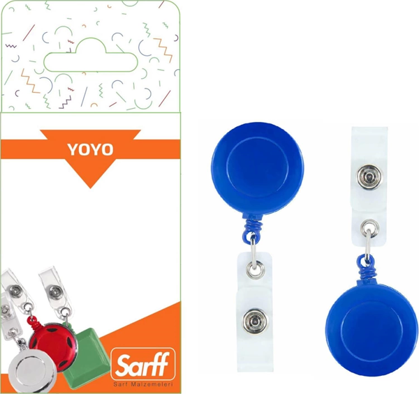 SARFF YUVARLAK KANCALI MAVİ EKO YOYO BLİSTER - 2ADET - Image 1