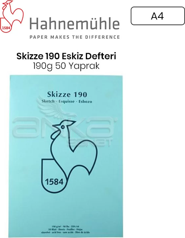 Hahnemühle Skizze 190 Eskiz Defteri A4 190g 50 Yaprak - Image 1