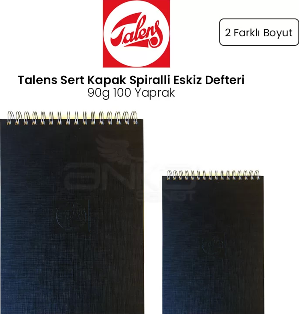 Talens Sert Kapak Spiralli Eskiz Defteri 90g 100 Yaprak - Image 1