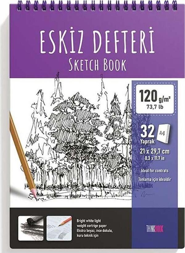 Thinkbook Eskiz Serisi A4 32 Sayfa Eskiz Defteri - Image 1