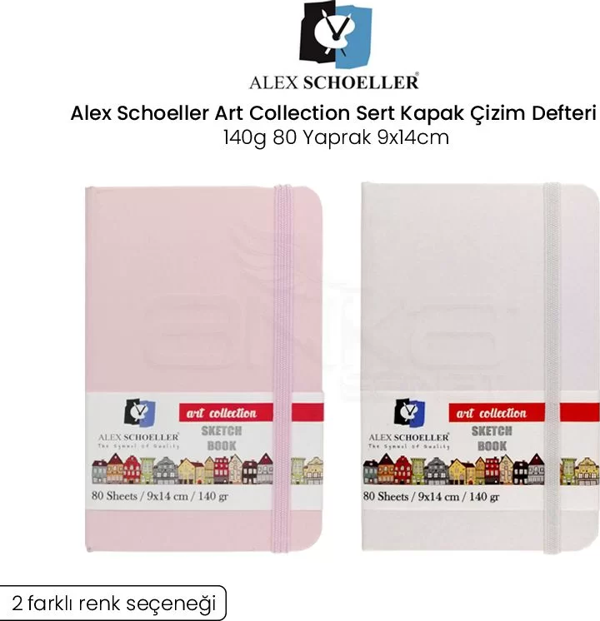 Alex Schoeller Art Collection Sert Kapak Çizim Defteri 140g 80 Yaprak 9x14cm - Image 1