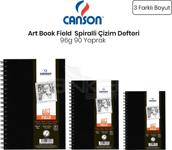 Canson Field Drawing Books Çizim Defteri Spiralli 96g 90 Yaprak - Image 1