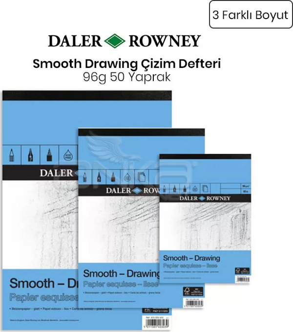 Daler Rowney Smooth Drawing Çizim Defteri 96g 50 Yaprak - Image 1