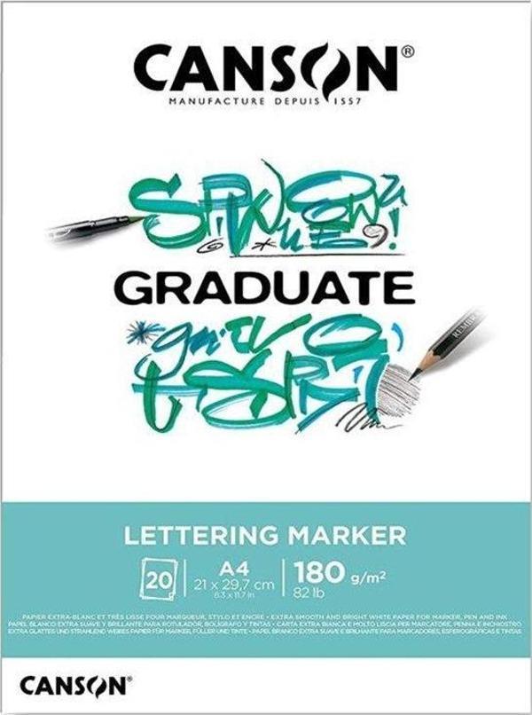 Canson Geaduate Lettering Marker Pad 180g 20 Yaprak A4 - Image 1