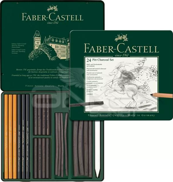 Faber Castell Pitt Charcoal Set 24lü - Image 1