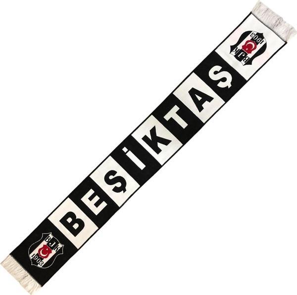 Beşiktaş Orijinal Dokuma Atkı Siyah Beyaz - Image 1