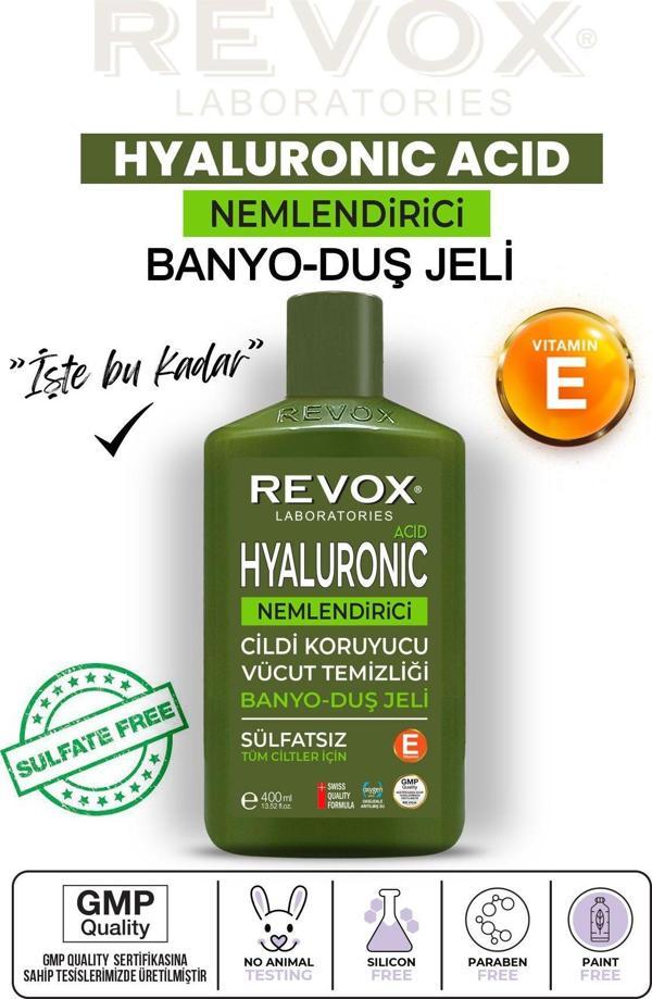 Revox Hyaluronic Acid Cildi Nemlendirici Duş Jeli Sülfatsız Banyo ve Duş Jeli 400 ml - Image 1