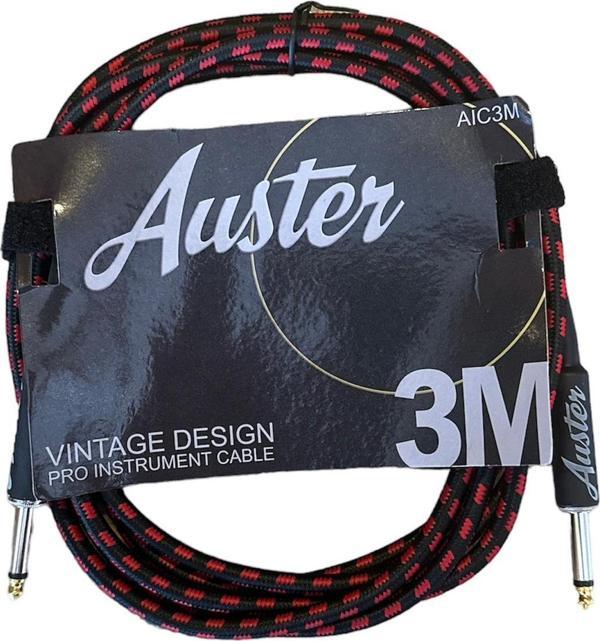 AUSTER ENSTRÜMAN KABLOSU 3M SİYAH-KIRMIZI - Image 1