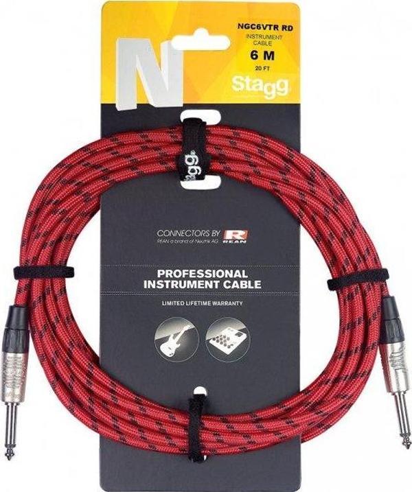 STAGG ENSTRÜMAN KABLOSU 6 METRE ÖRGÜ SARGILI NGC6VTR RD - Image 1