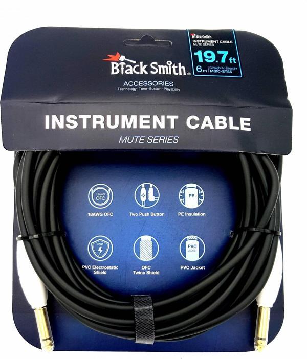 BLACKSMİTH MUTE INSTRUMENT CABLE STRAIGHT TO STRAIGHT 6M 19.7ft - Image 1