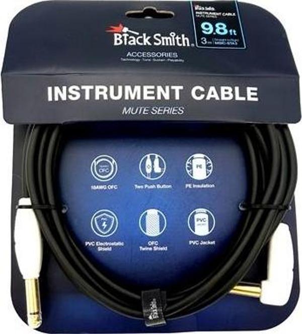 BLACKSMİTH MUTE SERIES INSTRUMENT CABLE STRAIGHT TO RIGHT 3m - Image 1