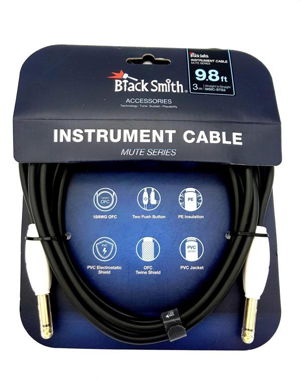 BLACKSMİTH MUTE SERIES INSTRUMENT CABLE STRAIGHT TO STRAIGHT 3m - Image 1