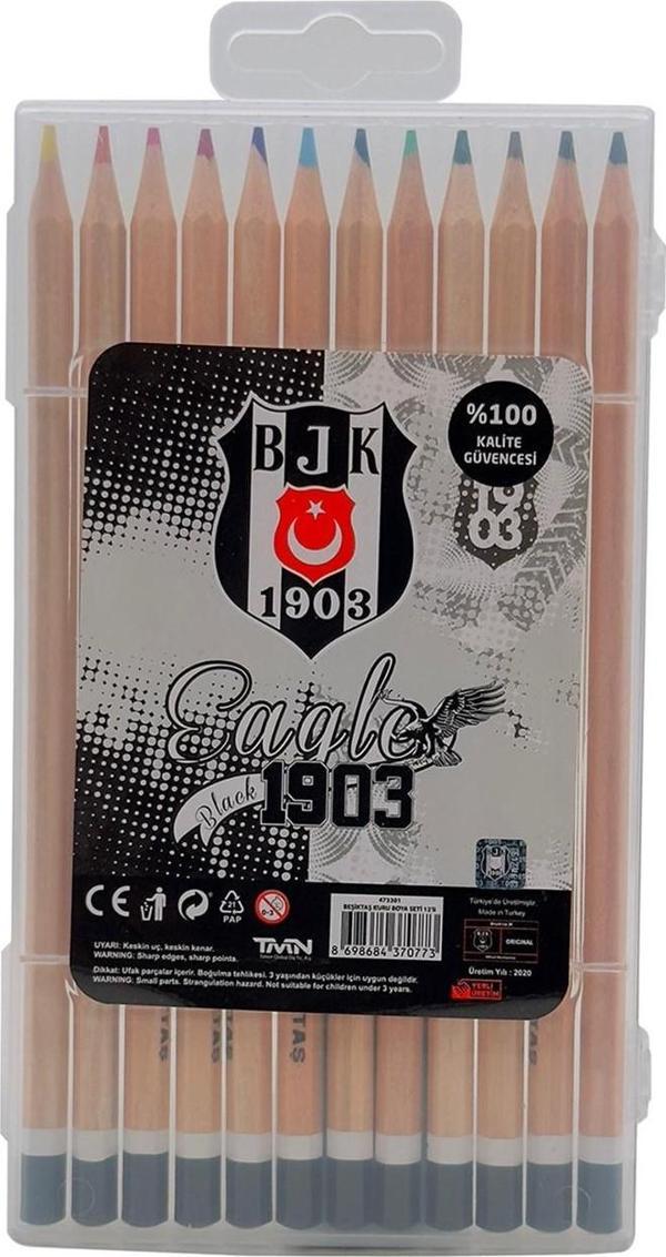 Beşiktaş Orijinal Lisanslı Kurşun Boya Kalem Seti - Image 1