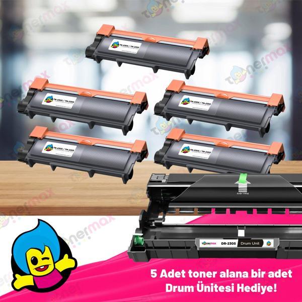 Brother TN-2355 / TN2305 / DR-2355 / 2305 Muadil Toner ve Muadil Drum Ünitesi Seti ( 5 Toner + 1 Drum ünitesi ) - Image 1