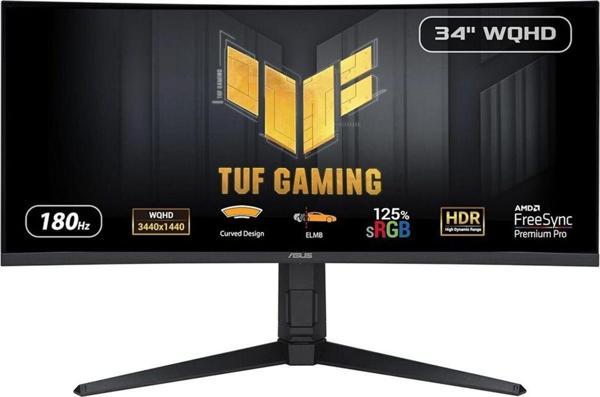 ASUS TUF Gaming VG34VQL3A 34 inç 180Hz 1ms WQHD Adaptive Sync VA Pivot Gaming Monitör - Image 1