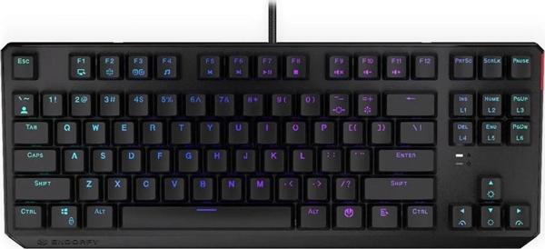 Endorfy Thock TKL Kailh Red Switch RGB İngilizce Mekanik Kablolu Siyah Gaming Klavye (EY5A003) - Image 1