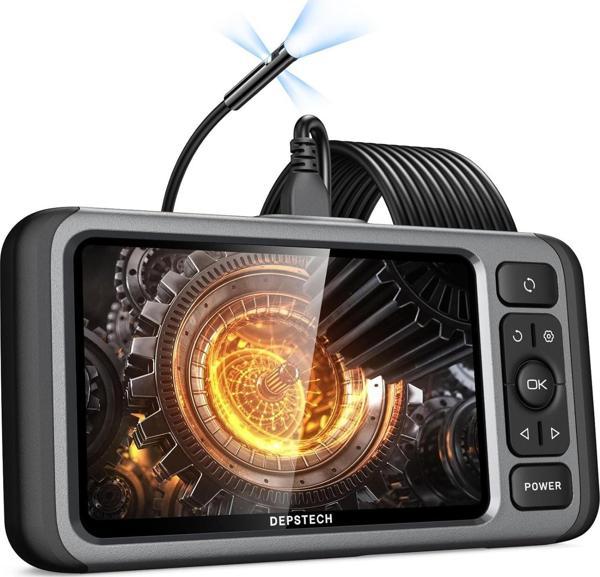 DEPSTECH Üç Lensli Boroskop 5 Inc IPS Ekran 1080P HD, 32G Kart - 5m - Image 1