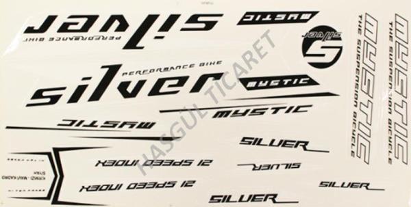 Hsgl Bisiklet Etiket Beyaz Sılver MYSTIC 24/26 Jant Bisiklet Aksesuar - Image 1