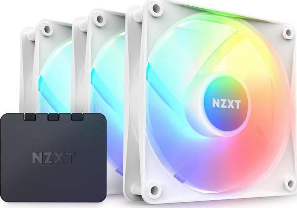 NZXT F120 RGB Core Beyaz 3x120 mm Fan RF-C12TF-W1 (Üçlü Fan) - Image 1