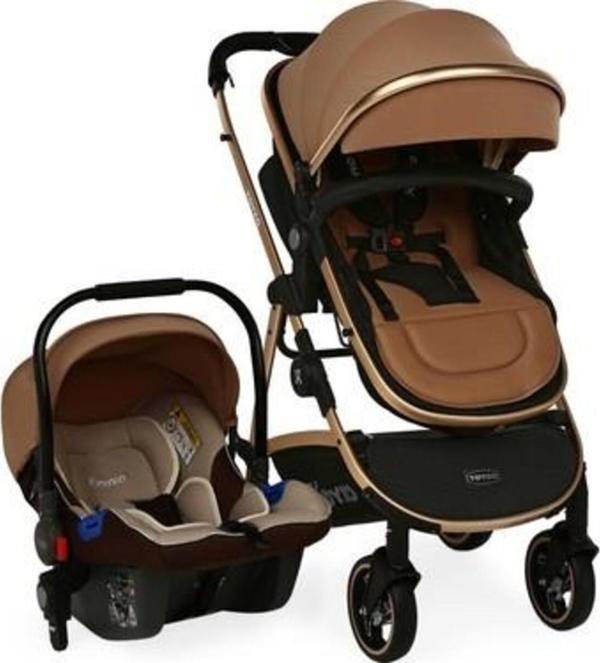Yoyko City Kahve Rose Travel Sistem Bebek Arabası - Image 1