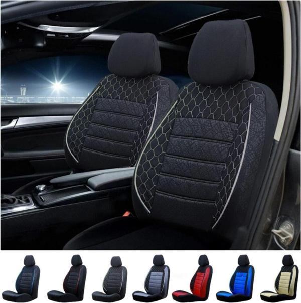 SMRAUTOACCESSORY Fiat Doblo Oto Koltuk Kılıfı Siyah-Beyaz Dikişli Tam Set - Image 1