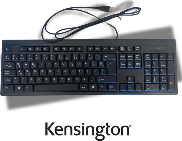 Kensington KB100 EQ Kablolu Tam Boy Türkçe Klavye Sürdürülebilir Seçim K63727TR - Image 1