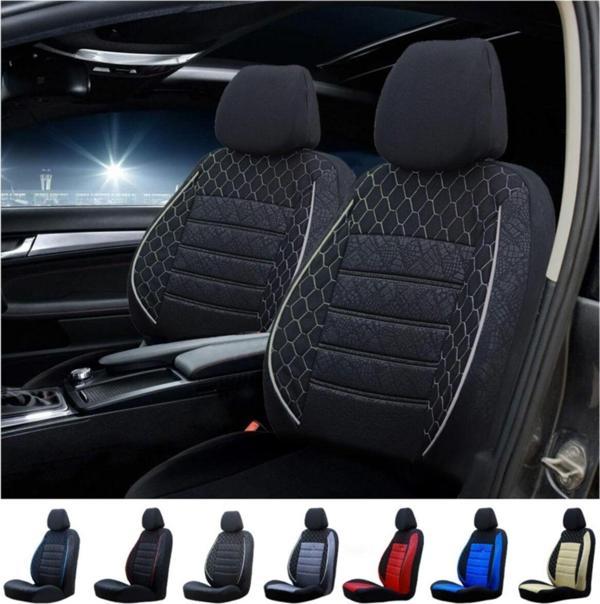 SMRAUTOACCESSORY Honda Jazz Oto Koltuk Kilifi Gof Siyah-Beyaz - Image 1