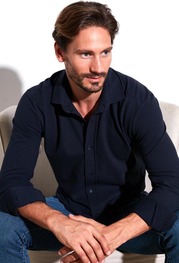 Buratti % 100 Pamuk Regular Fit Erkek Gömlek CF25W113650 AÇIK LACİVERT - Image 1