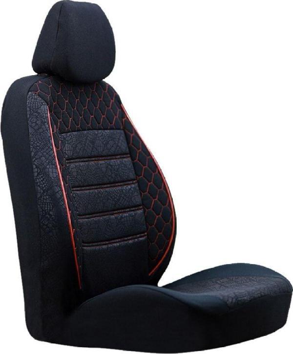 SMRAUTOACCESSORY Renault 9 Uyumlu Siyah Kırmızı Oto Koltuk Takımı - Image 1