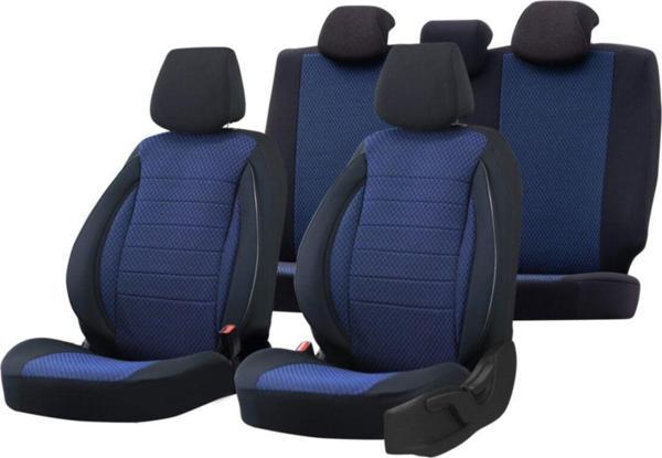 SMRAUTOACCESSORY Sport Serisi Citroen Nemo Uyumlu Oto Koltuk Kılıfı Mavi Siyah - Image 1