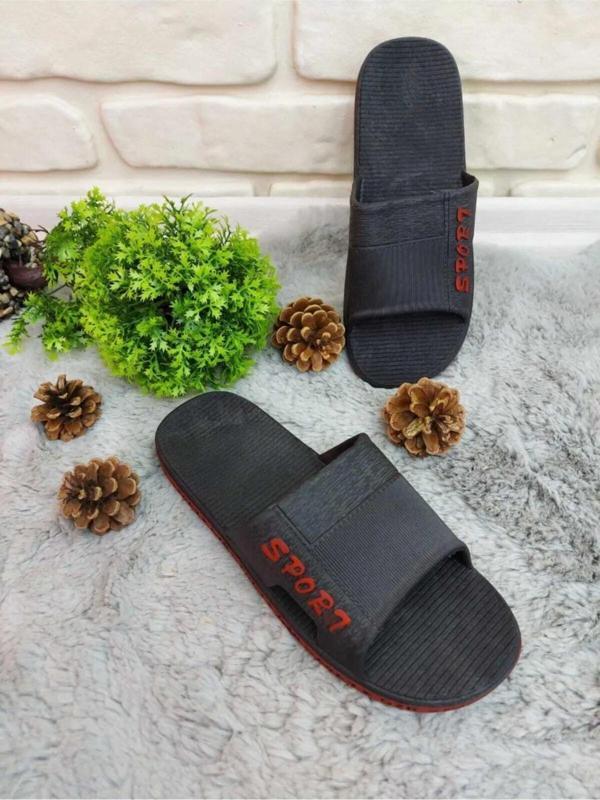 Gezer Erkek Kaymaz Taban Banyo Balkon Sport Siyah-Kırmızı - Image 1