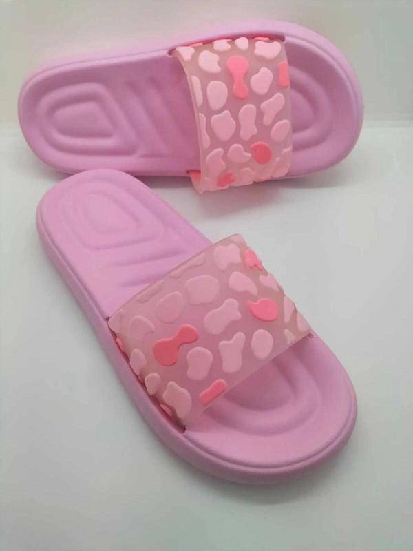 Gezer Yazlık Kadın Terlik Kedi Pati Desenli Açık Pembe - Image 1
