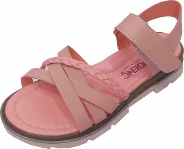 Şirin Genç Comfort Örğü Kız Çocuk Sandalet Pudra - Image 1