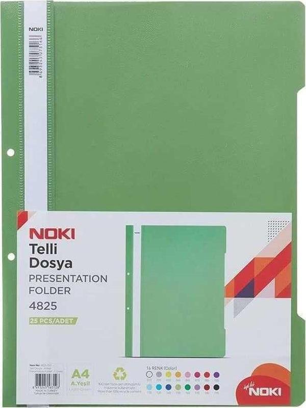 Noki Telli Dosya XL 25'li Paket Açık Yeşil - Image 1