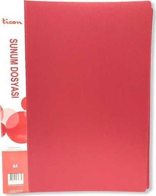 Ticon Sunum Dosyası Ekonomik 100'lü Kırmızı - Image 1