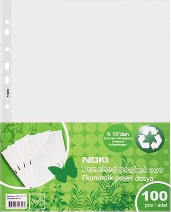 Noki Poşet Dosya A4 ECO 4830 (100 lü Paket) - Image 1