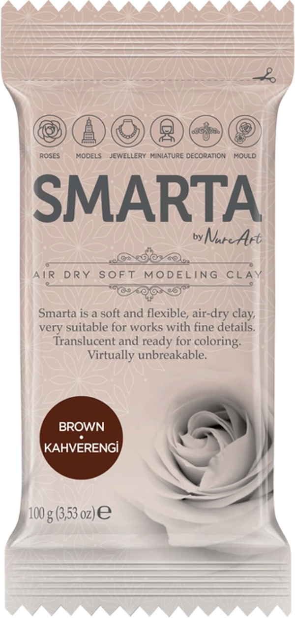 SMARTA HAVA İLE KURUYAN MODELLEME HAMURU 19 KAHVERENGİ 100gr - Image 1