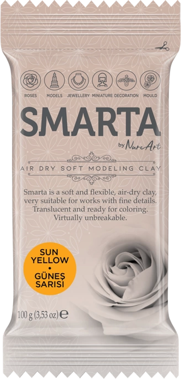 SMARTA HAVA İLE KURUYAN MODELLEME HAMURU 18 GÜNEŞ SARISI 100gr - Image 1