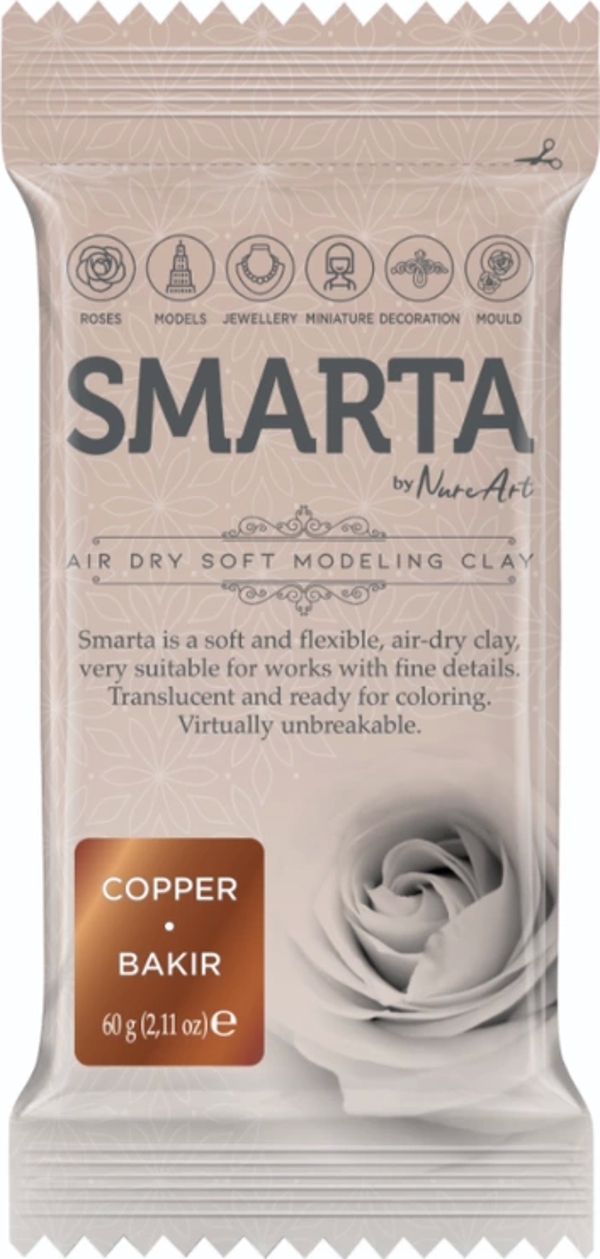 SMARTA HAVA İLE KURUYAN MODELLEME HAMURU 32 METALİK BAKIR 60gr - Image 1