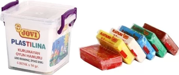 JOVİ PLASTİLİNA OYUN HAMURU 6 RENKx50gr (706) - Image 1