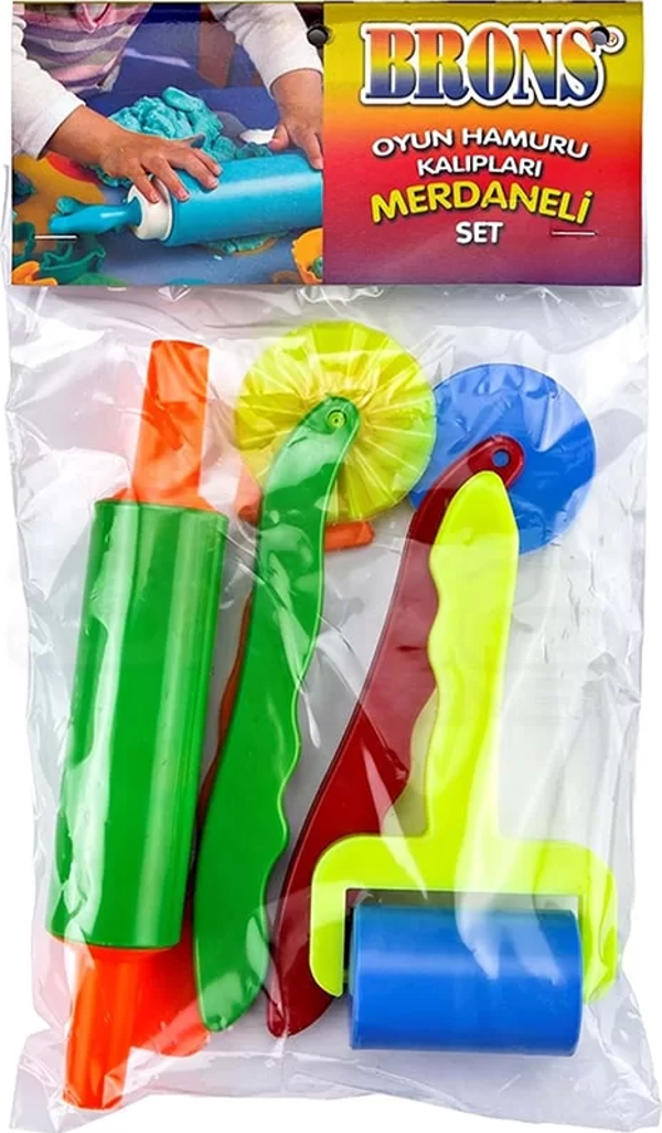 Brons Oyun Hamuru Kalıpları Merdaneli Set BR-475 - Image 1