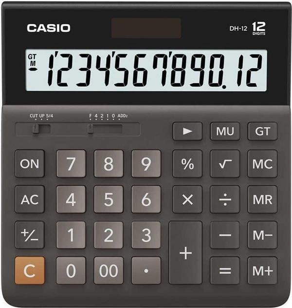 Casio DH12 Hesap Makinesi 12 Hane Pilli ve Güneş Enerjili - Image 1