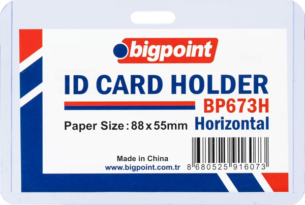Bigpoint Kart Kabı Yatay Şeffaf 88x55mm - Image 1